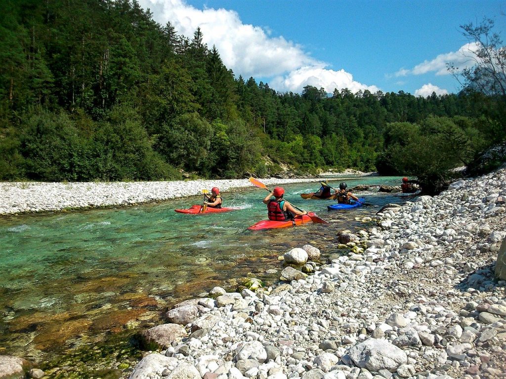 Kayaking in the mountains